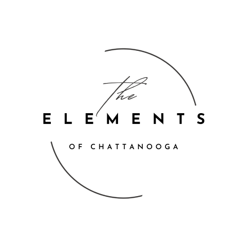 A logo with the text "The Elements of Chattanooga" written in a stylized font.